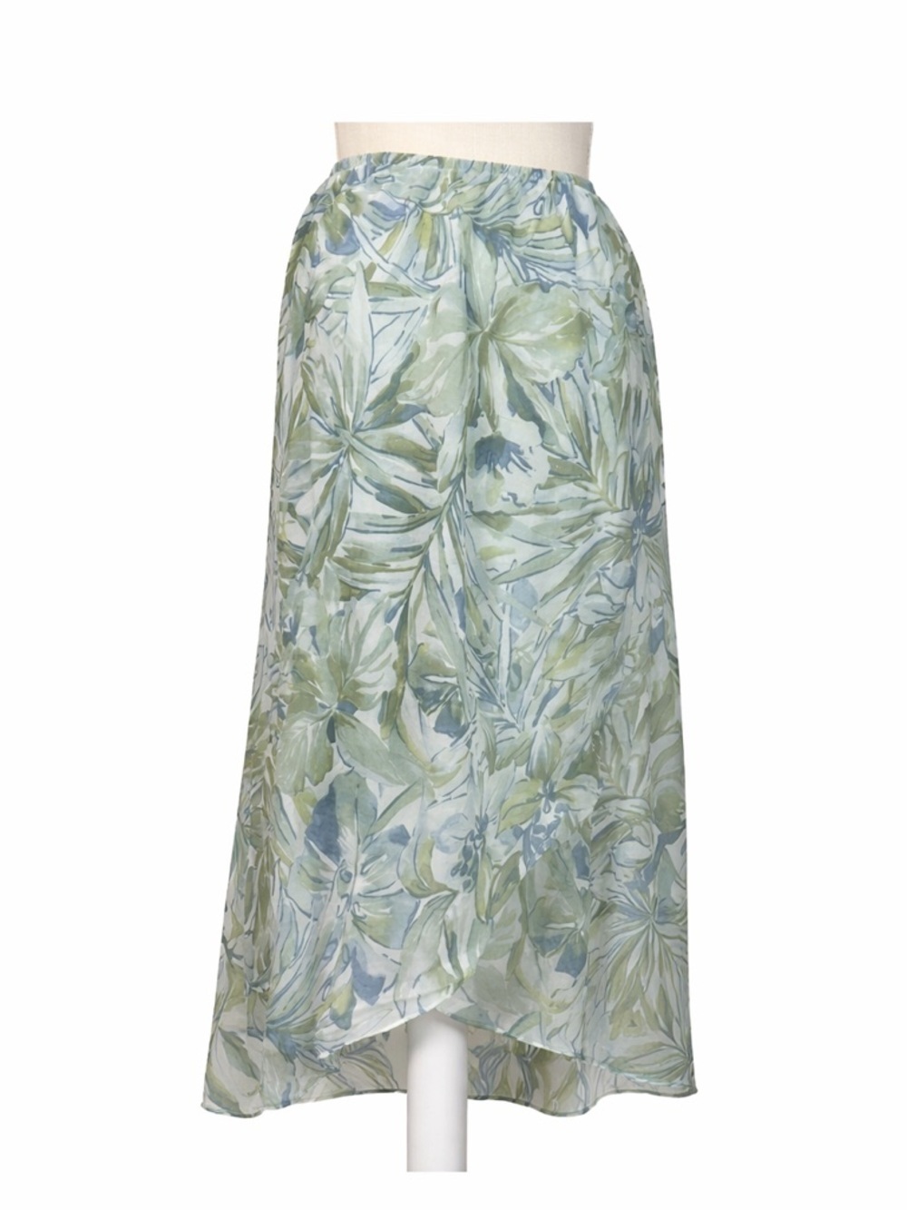 Kathie Lee  Green Floral Midi Skirt Size 6